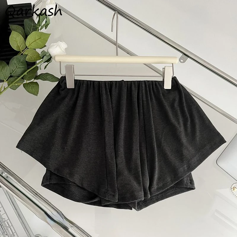 

Mini Skirts Women Vintage Solid Joggers Summer Girl Streetwear Folds Casual Baggy Faldas All-match Korean Style Temper Daily New