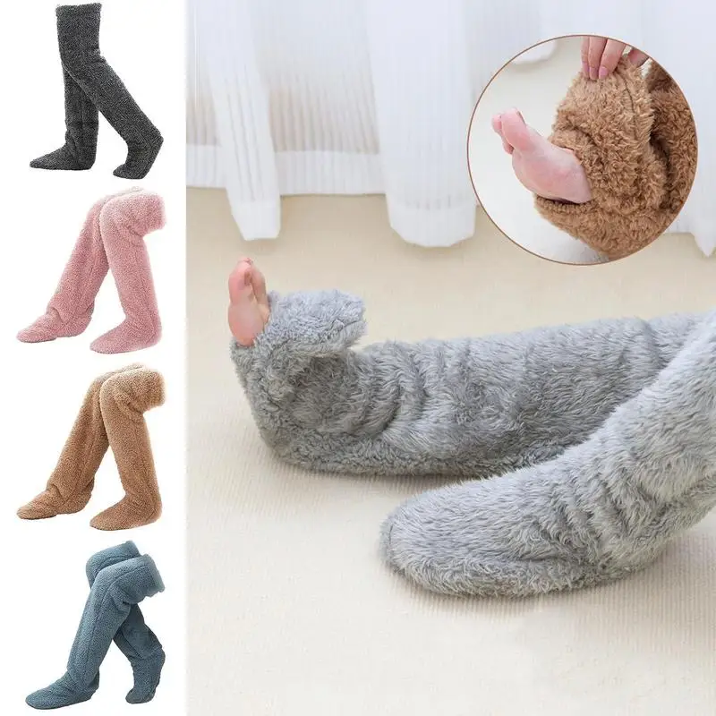 Slipper Socks for Women Thick Soft Slipper Socks Cozy Winter Adult Socks Fuzzy Slipper Socks for Winter Halloween Christmas Gift