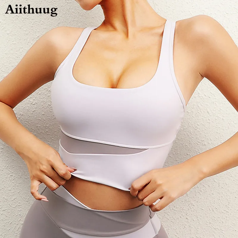 Aiithuug Racerback Sports Bra for Women Yoga Bras Gym Workout Bra Yoga Tank  Top Athletic Tops Fashion Joint Color Fitness Bras