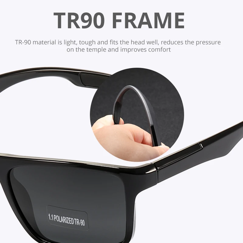 Óculos De Sol WEAROYO Polarizados UV400 | Armação TR90 Flexível 18g | Esportivo