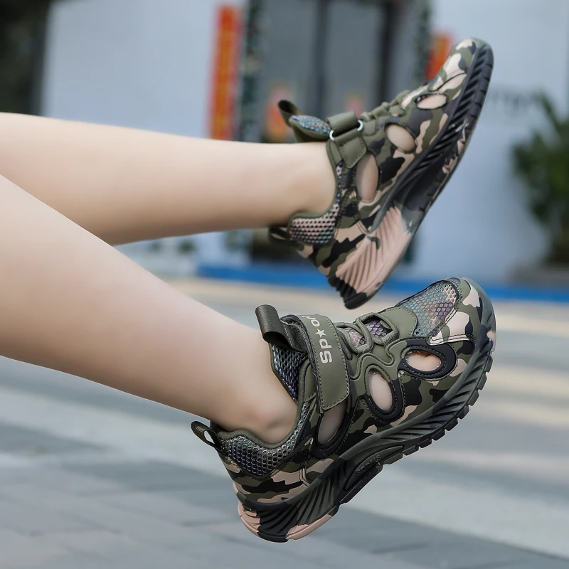 Boys Camouflage Breathable Sandals Kids Sandals