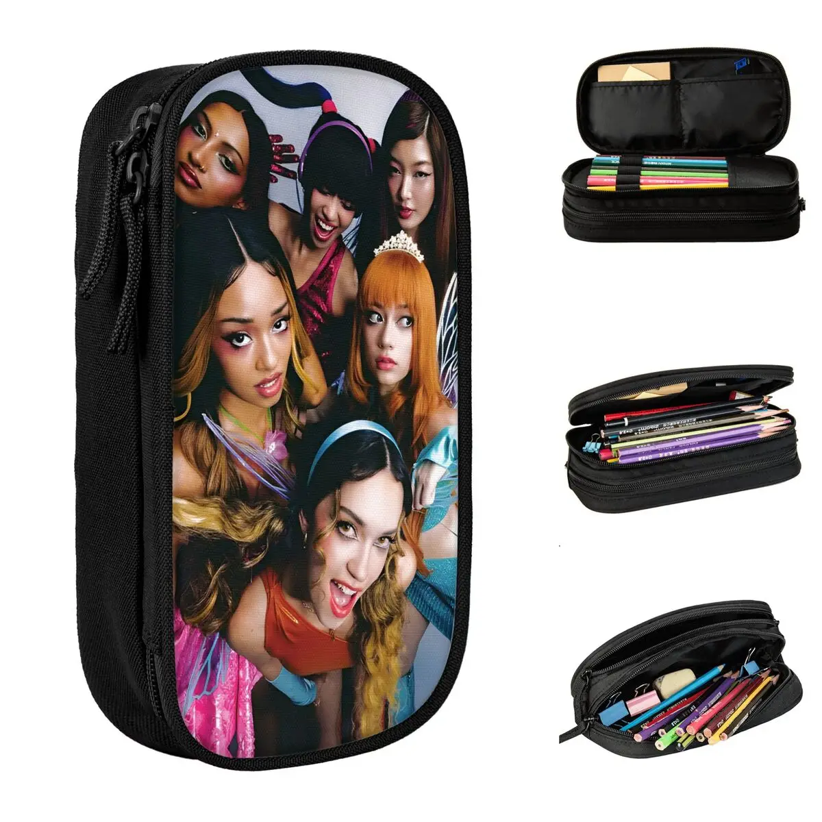 Katseye Kpop Idol Pencil Case Fun Gabriela Pen Box Bag Student