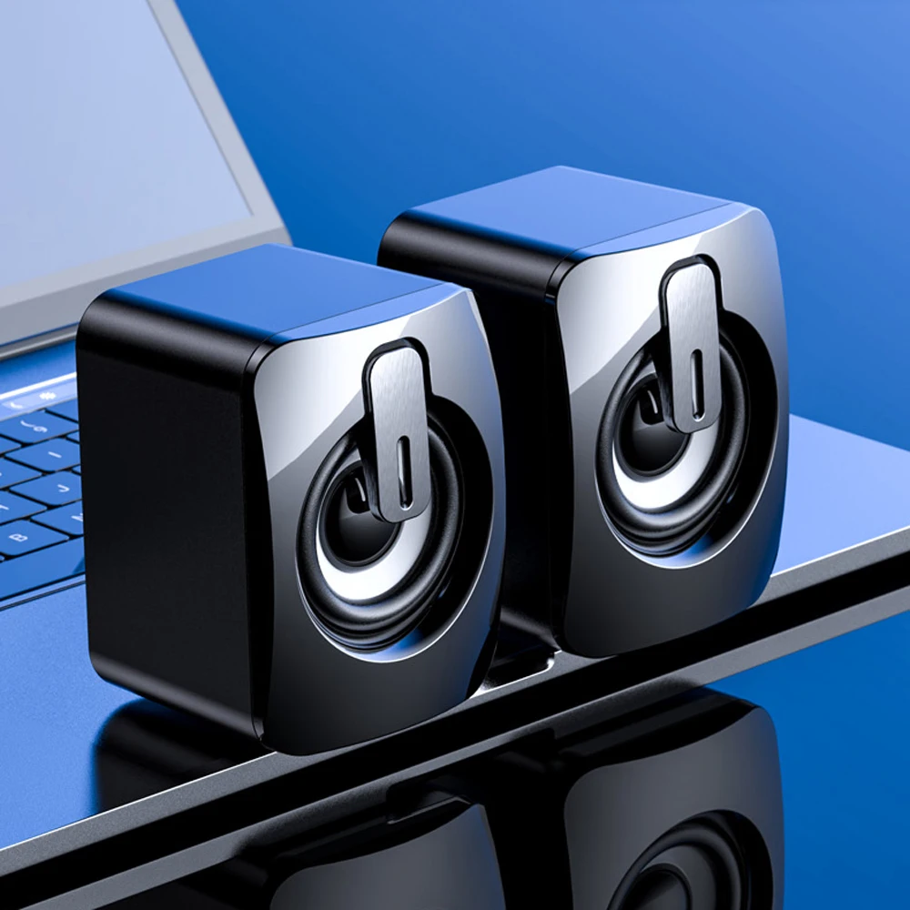 Computer Speakers bluetooth speaker computer speakers PC Sound Box HIFI Stereo Microphone USB Wired With LED Light For Desktop Computer