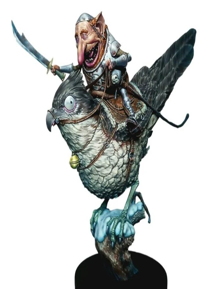 Unberührter alter Fantasie offizier Soldat mit Basis harz Figur Miniatur Modell Kits unbemalt