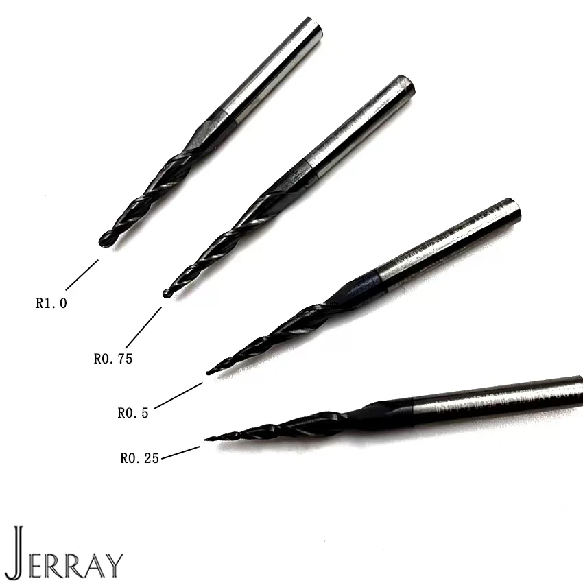 JERRAY ֽ ָ ī̵     , CNC 2D 3D  Ʈ, и Ŀ, D3.175, 4, 6, 8mm, HRC55, 2 ÷Ʈ