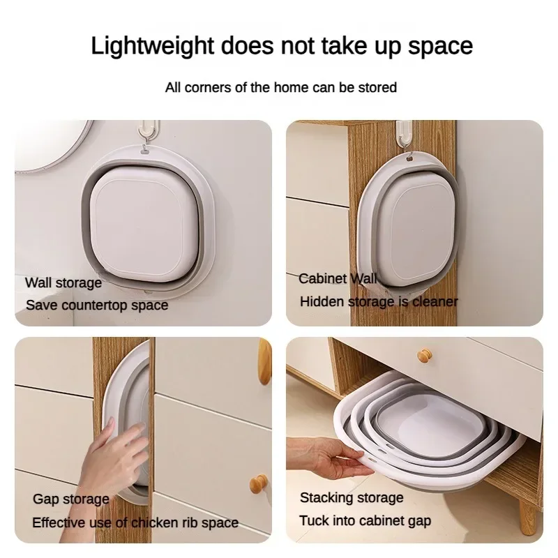 Folding Wash Basin Multi-purpose Lightweight Hanging Collapsible Basin for Camping Sink and RV Sinks Cleaning Tool folding wash basin,collapsible wash basin,foldable wash basin