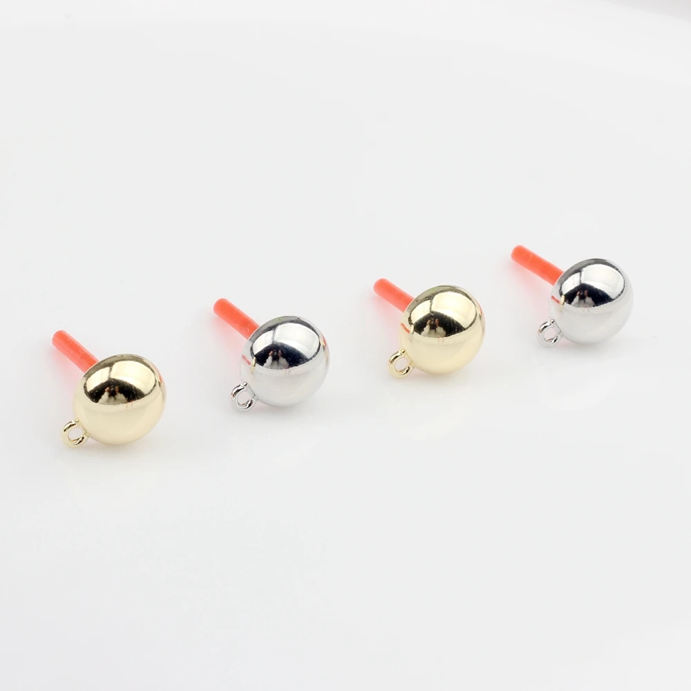 Zink-legierung Stud Ohrringe Runde Einfache Ohrringe Stecker 12mm 6 stücke Für DIY Ohrringe Schmuck Machen Zubehör – Detail 6