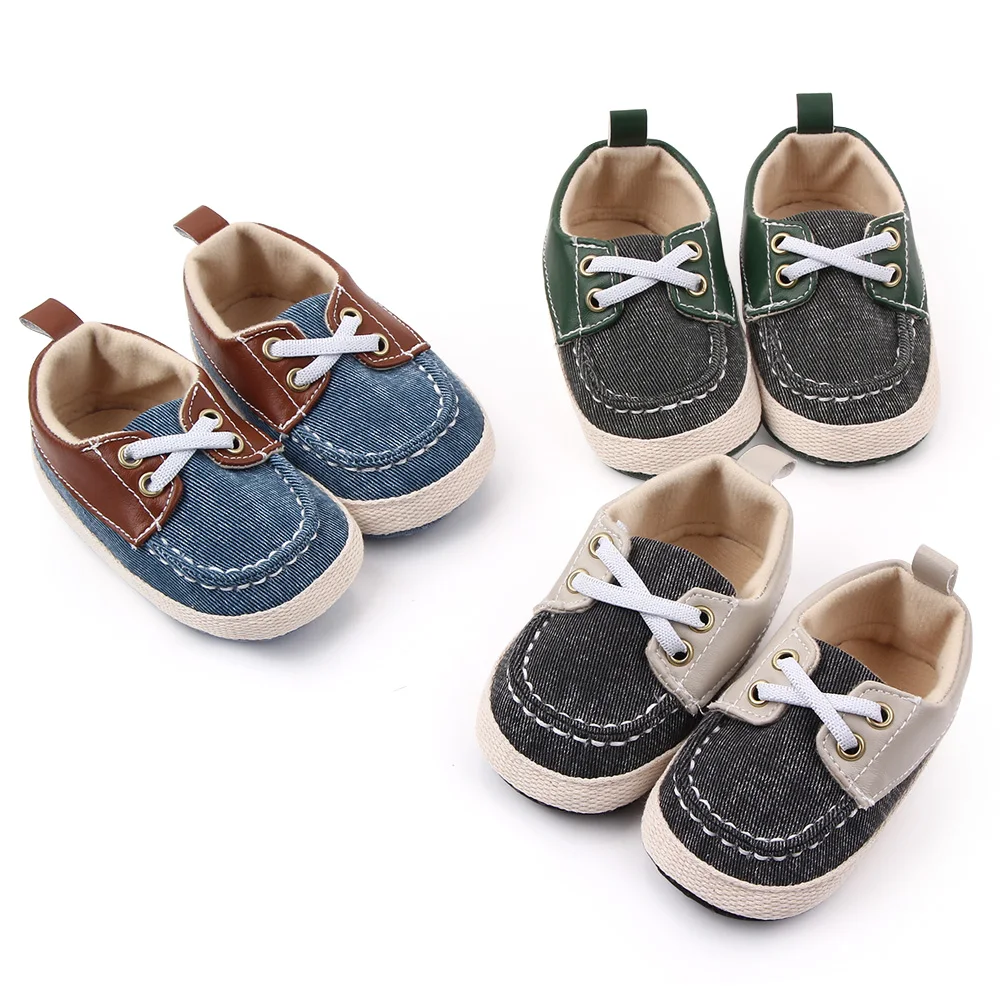 Baby Shoes Soft Cotton High Quality PU Spring and Autumn Style Classical Cassual Prewalking Sneaker for 0-1 Years Boy girl D2408
