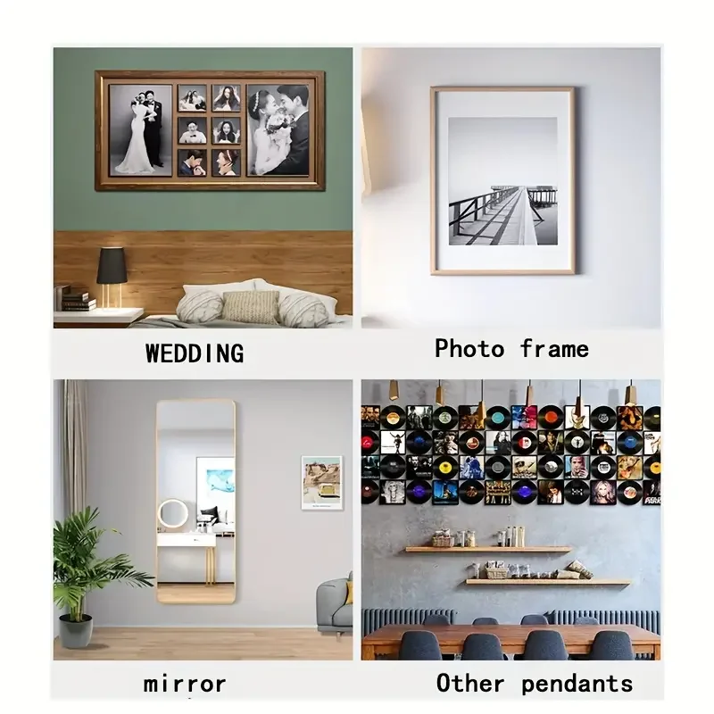 2Pcs Interlock Hanging Buckle Flush Mount Bracket Furniture Connector Wall Picture Frame Hanger Display Photo Frame Hooks picture frame hangers