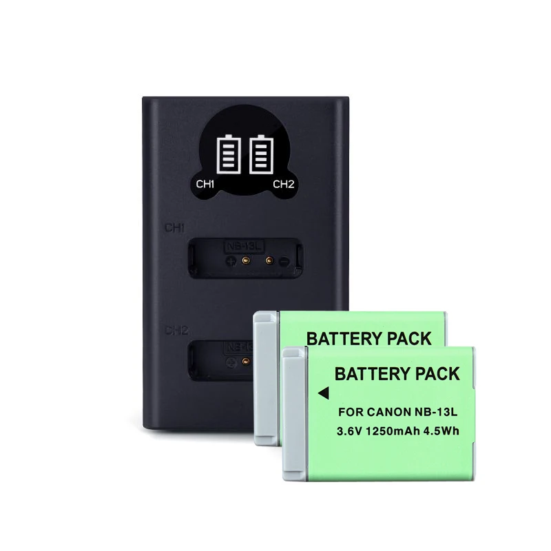 Batteria 1250Mah Nb-13L Nb13L + Caricabatterie Usb Led Per Fotocamera Canon Nb 13L G7 X Mark Ii G7X G5X G9X Sx620 Sx720