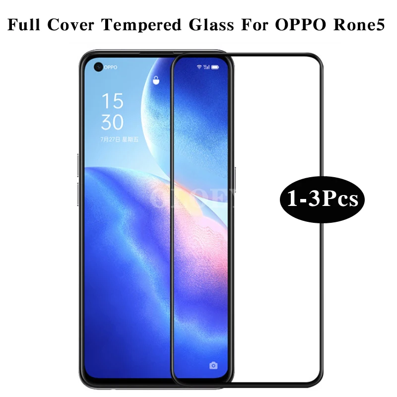

1-3Pcs Full Cover Tempered Glass For OPPO Reno 5 Protective Glas Screen Protector Front Film on Reno5 Smartphones Accessories 9H