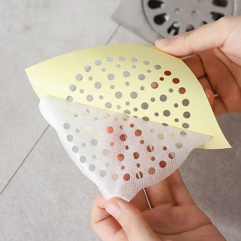 100/5pcs Mesh Disposable Floor Drain Sticker Hair Catcher Stopper Anti-blocking Filter Sticker Bathroom Shower Cleaning Tools 5