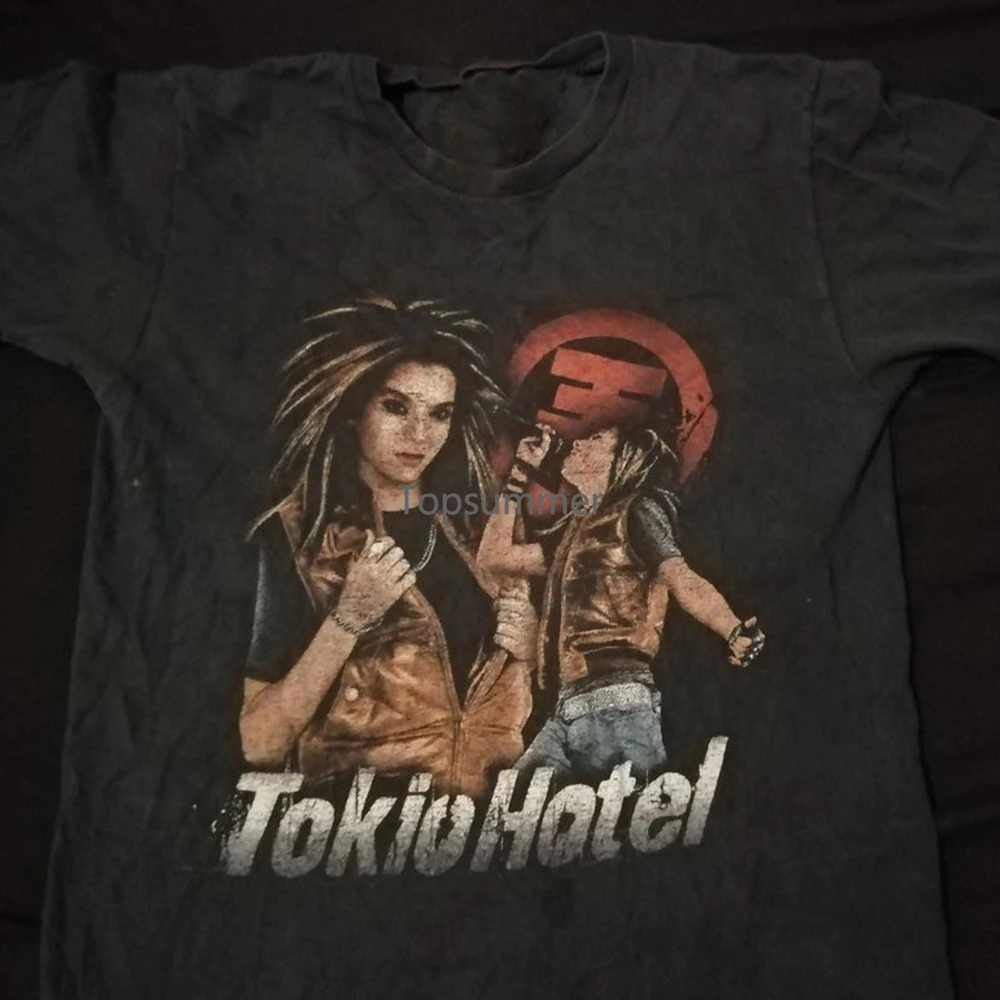 

Retro Tokio Hotel Band T-Shirt Black Short Sleeve All Sizes S To 5Xl Jj2504