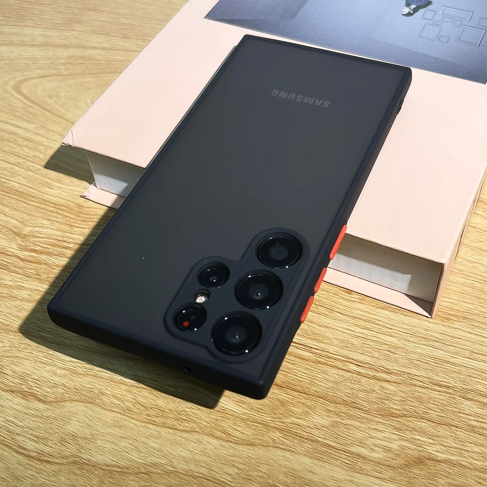 Aromr Shockproof Silicone Case For Samsung Galaxy S22 S23 Plus S20 S21 FE S24 Ultra 5G Skin Feel Cover Cases_voghion.com