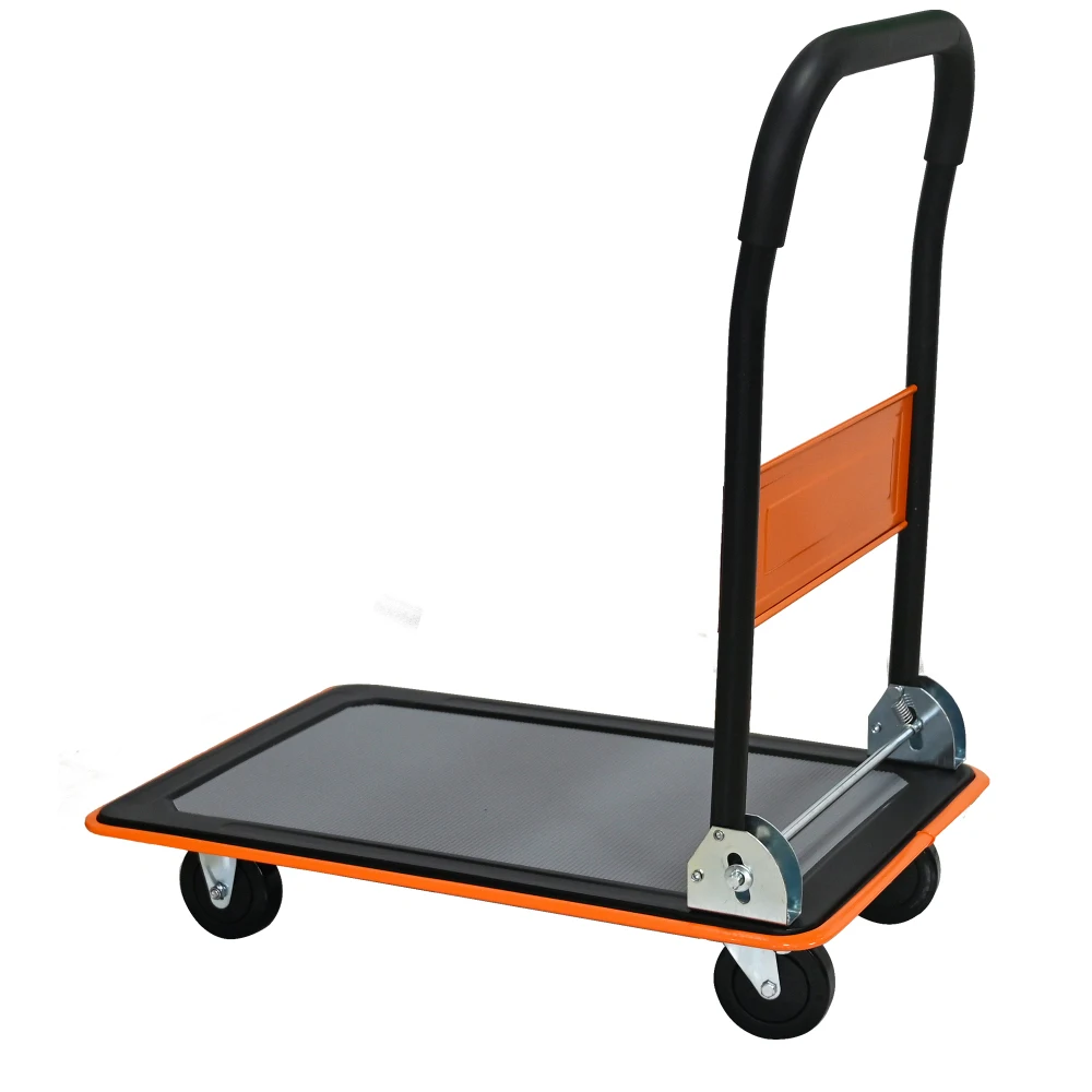 Flachbett-Trolley, Plattformwagen mit 150 KG Tragfähigkeit, 360-Grad-Schwenkräder, Faltbarer Trolley für Beladung und Lagerung – Detail 39
