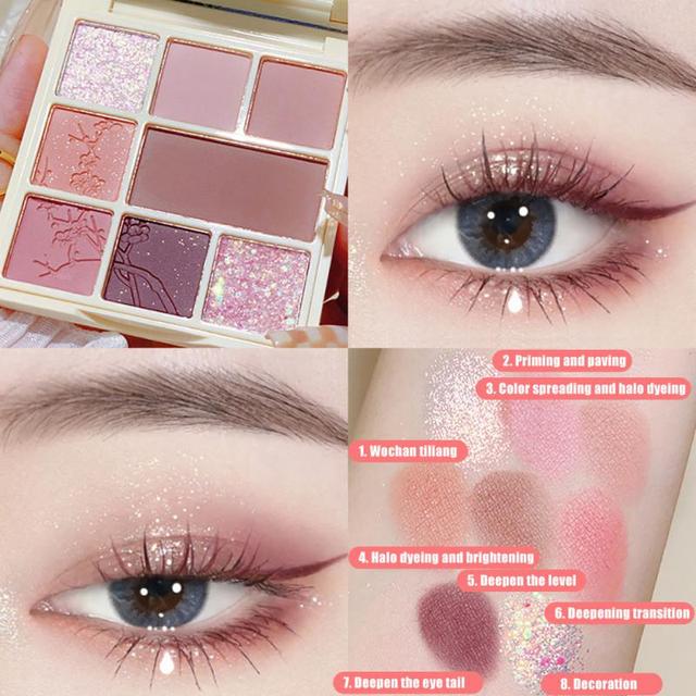 Color Matte Eyeshadow Palette Shimmer And Shine Eye Shadow Matte Glitter Eyeshadow Makeup Long-lasting Eye Pigments Maquillage