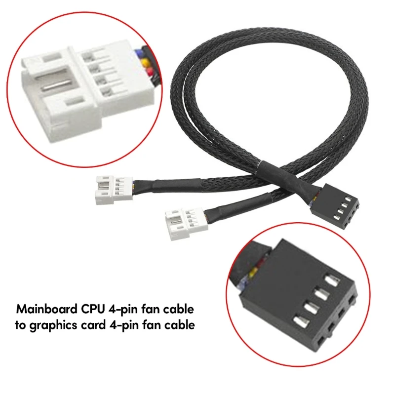 

4Pin PWM Fan Splitter 4pin Adapter Cable 1 to 1/2Ways Computer CPU Fan Splitter Drop Shipping