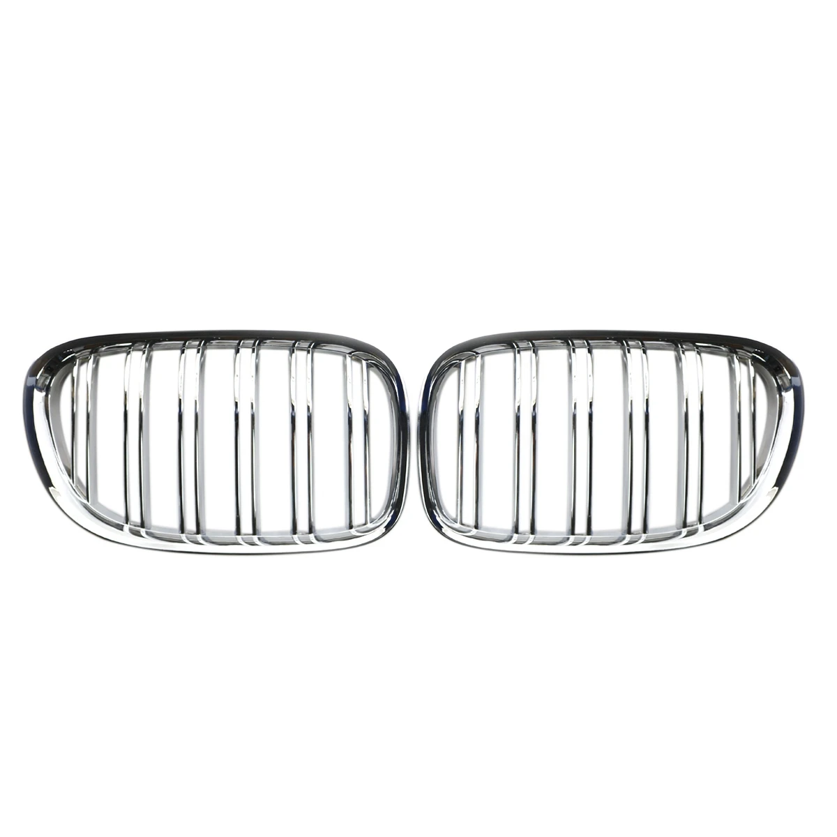 

Front Kidney Dual Slat Grille for - F01 F02 7 Series 2009-2015 Chrome Grill 51117184151 51117184152