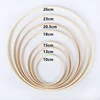 Dream Bamboo Rings,Wooden Circle Round Catcher DIY Hoop for Flower Wreath House Garden Plant Decor Hanging Basket 18Cm 5