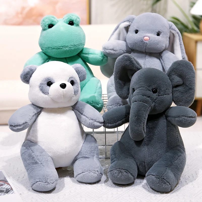 

25cm Kawaii Elephant Bunny Panda Plush Toys Soft Stuffed Animal Cute Frogs Baby Appease Toy for Kids Baby Xmas Gift