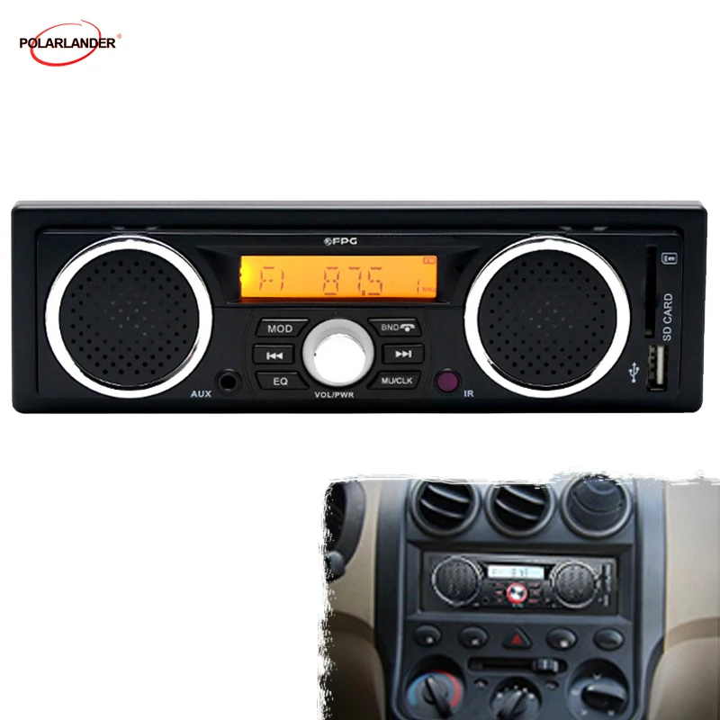 

1 din Car radio MP3 hands-free stereo FM built-in 3 speakers Supports USB SD AUX audio player Bluetooth audio playback