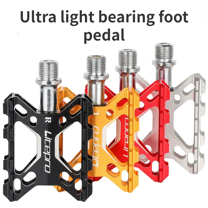 

Ultra Light Road Folding Children Dust and Waterproof Bicycle Pedal DU Bearing Peilin Aluminum Alloy High-quality Bicycle Pedal