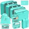 8/9/10 Pcs Set Travel Bag Organizer Compression Packing Cubes Suitcase Luggage Organizers Travel Organizer Traveling Shoe Bags 5