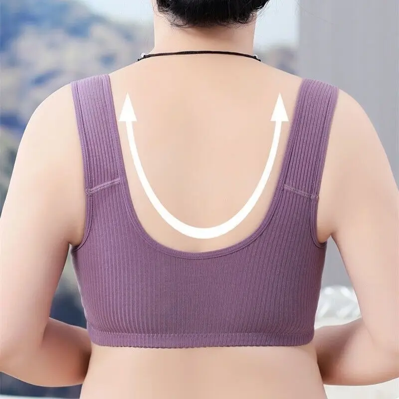 LXURY Reggiseno a Margherita per Donne anziane, Reggiseno a Margherita per Chiusura Frontale per Anziani,Reggiseno a Copertura Totale da Donna (46/105,Pink