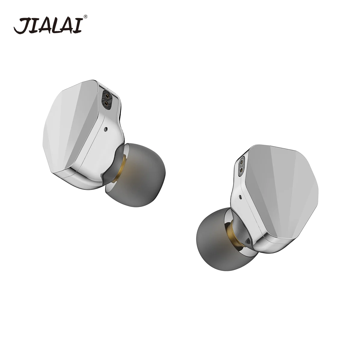 JIALAI Carat HiFi Wired Music Earphone 10mm Titanium Plated DLC Dynamic In Ear Earbud Monitor 0.78 2Pin Interface