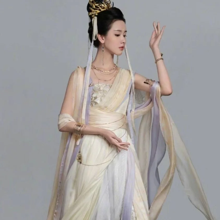 

Long Moon Ember Ming Chen Duling Tianhuan Holy Lady Feitian Hanfu Daily Exotic Art Examination Performance Clothes