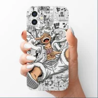 Anime One Piece Monkey D Rufy Cassa Del Telefono per iPhone 11 12 13 14 15 16 17 Pro Max Plus Air 17ProMax Gear 5 Rufy Copertura Dura 3