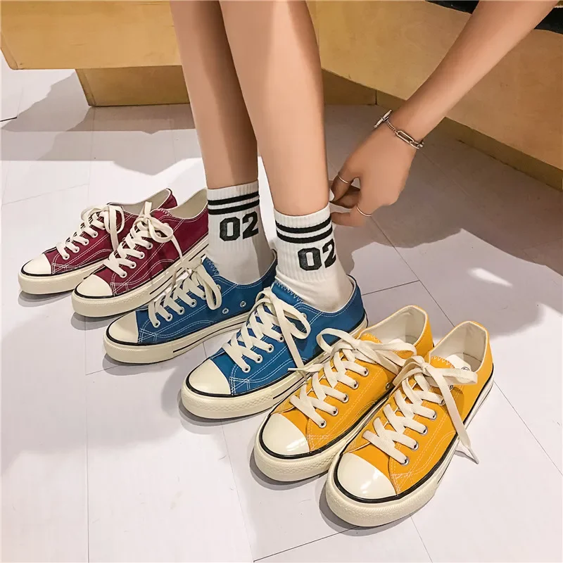 2023 Spring Season Classic 1970s Reproduction Canva Shoes Women's