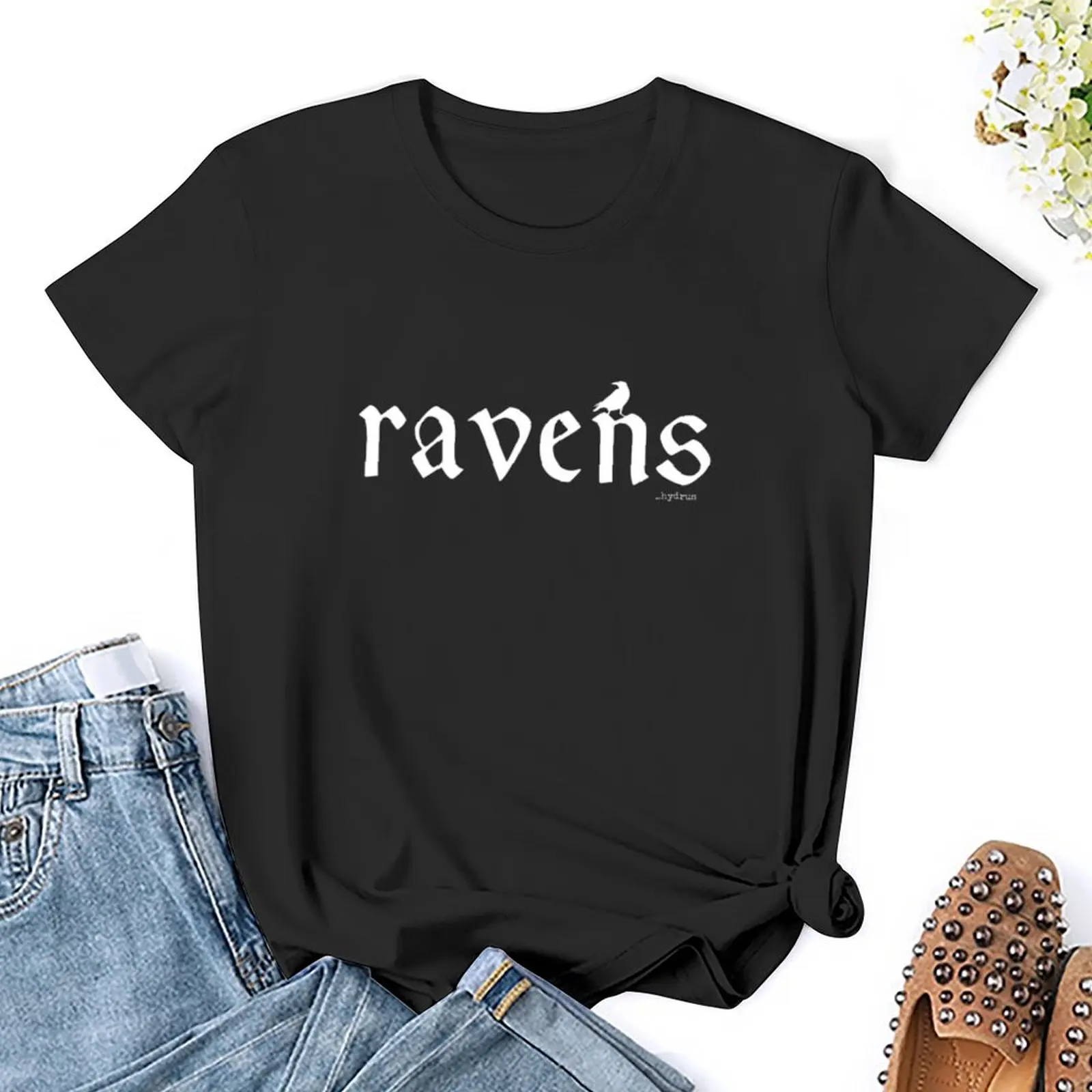 Фото DarkEND Ravens _ hydrus? Футболка, футболки funnys, великолепные женские футболки с графическим принтом №5