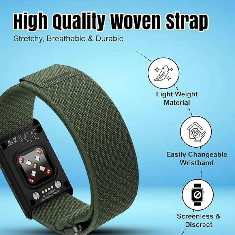 Lightweight Nylon Sport Watch Band with Adjustable Hook Loop Closure