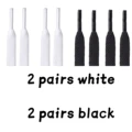 4 pairs black white