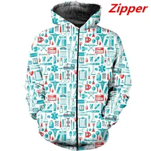 

Men's Women's Hoodie Casual Top Street Jacket 3D Cartoon Print Unisex Sweatshirt Zipper Pullover