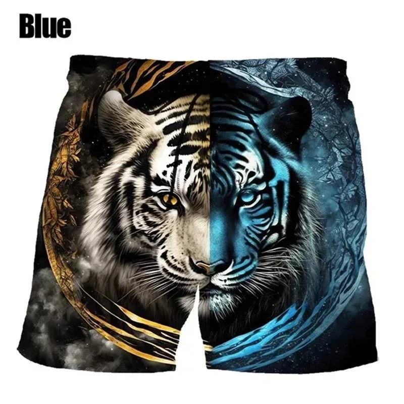 Summer Hot Sale Fashion Animal Tiger 3d Printing Cool Beach Shorts Pants Men's Women Kids Casual Summer Swimming Trunks Homme 2