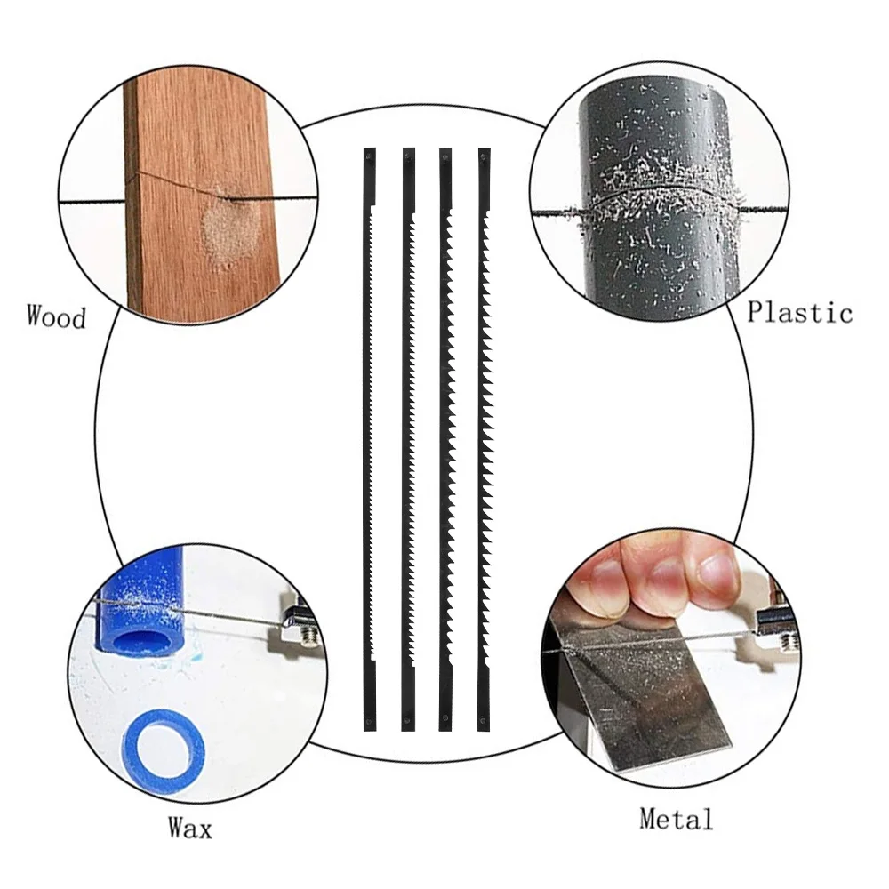 24pcs Carbon Steel Scroll Saw Blade 10/14/18/24 Teeth Saw Blade Hand DIY Multifunctional Woodworking Power Tool Accessories