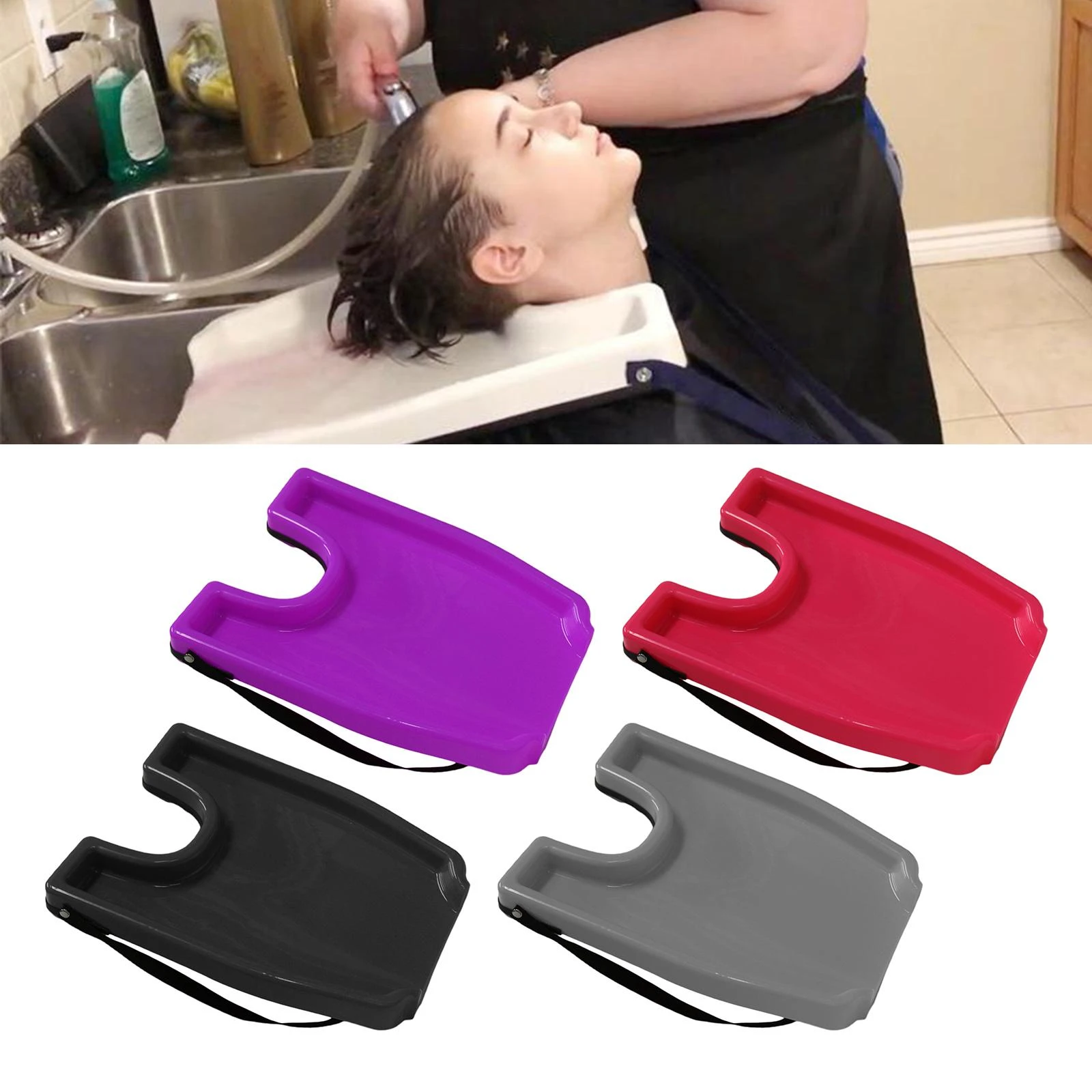 Portable Shampoo Tray Washing Bowl Hair Wash Sink Basin Neck Rest Salon  Home Medical Hairdressing Hair Care Tool Plastic|Styling Accessories| -  AliExpress