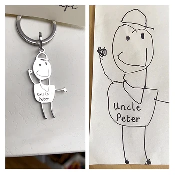 Customized Kids Drawing Keychain 1