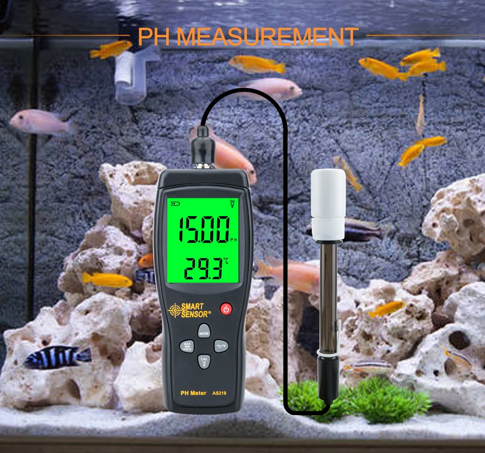 デジタルphメーターphテスター水質検出器酸とアルカリ高精度lcdディスプレイphモニターAS218|PH Meters| - AliExpress