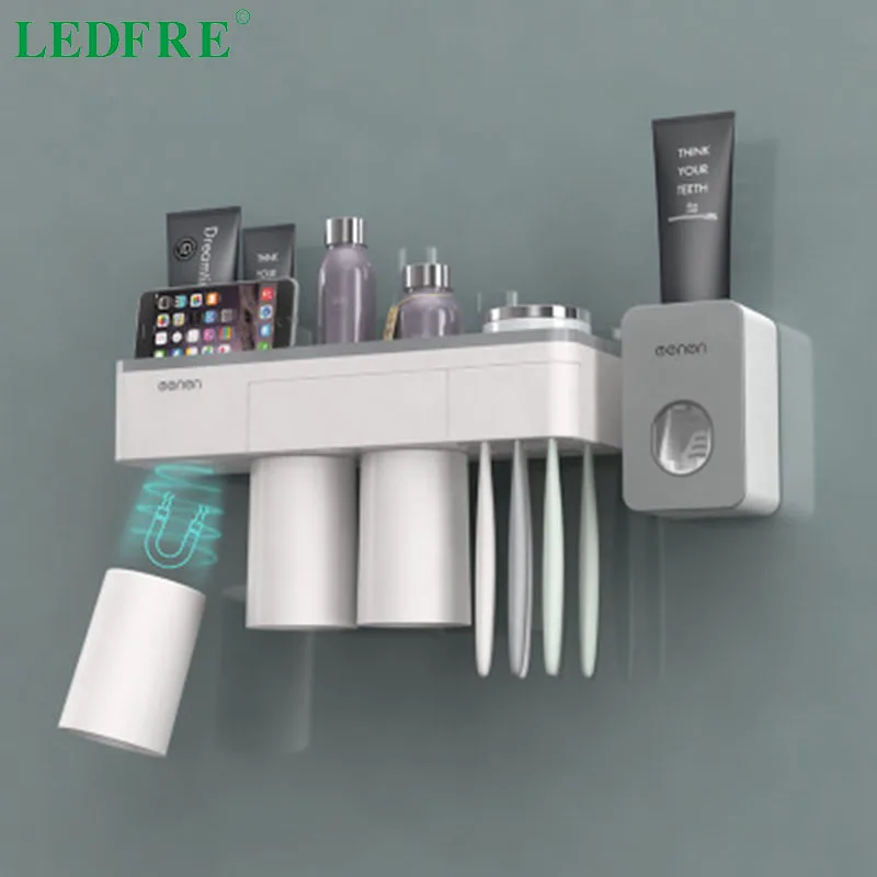 Toothbrush Wall Mount Holder Stainless Steel Suction Cups Bathroom Organizer AL