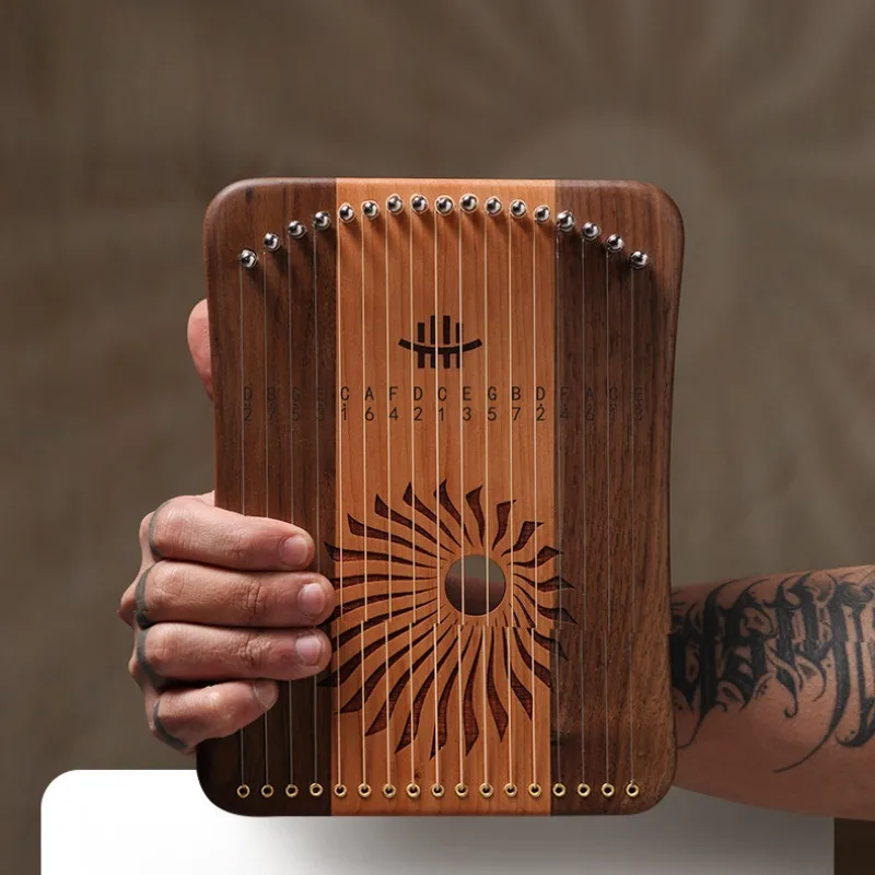 Wooden Finger-playing Harp 17 Keys Harp Professional Playing 31 Keys Small Harps Holiday Gift Musical Stringed Instruments