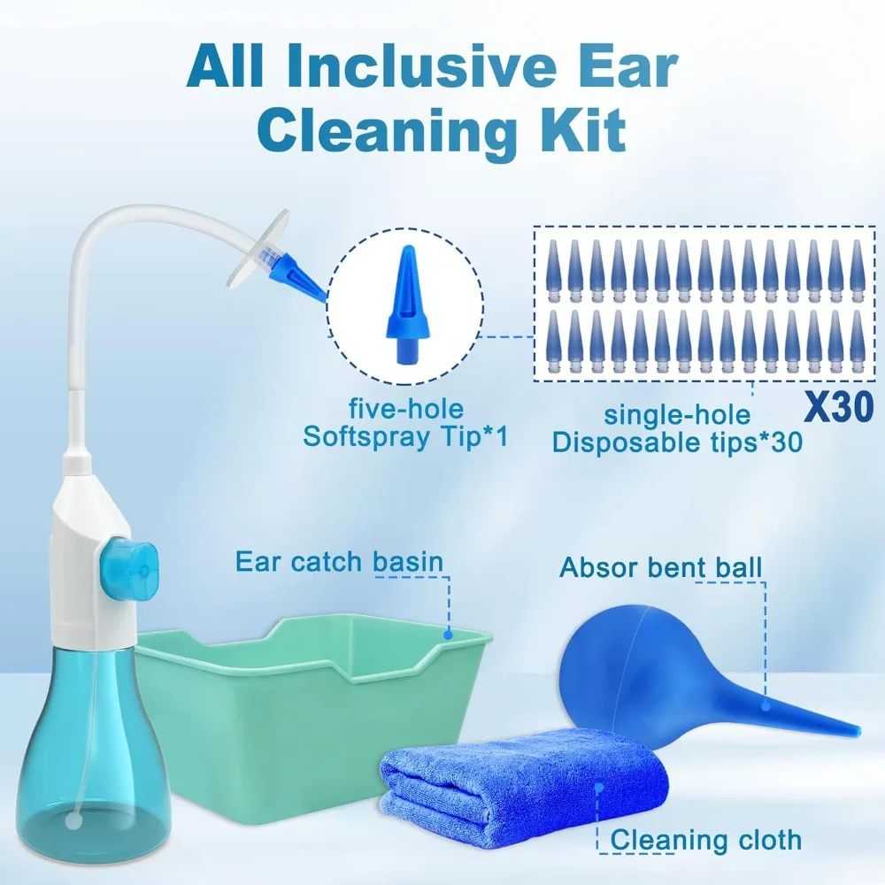 Wax Removal Tool Manual Irrigation Flushing System Safe And Effective Ear Cleaner For Adults Kids Cleaning Washer Kit_voghion.com