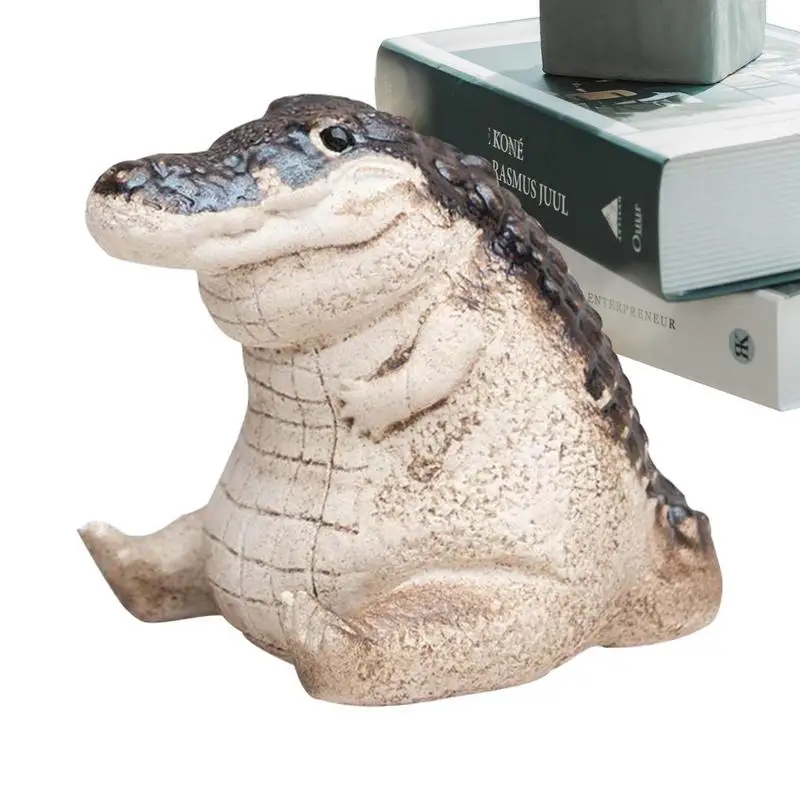

Toy Alligator Baby Alligator Ornament Statue Baby Alligator Statue Resin Animals Figurine Garden Pond Balcony Garden Decoration