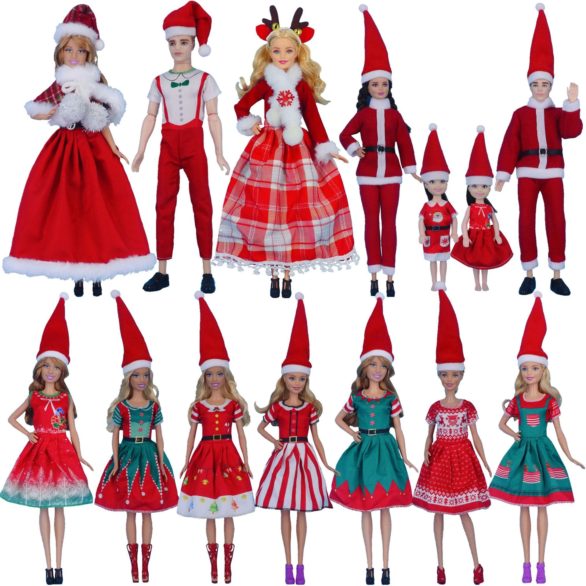 Ropa de Barbies para muñeca de 11 pulgadas y 29cm, accesorios de vestido de  Navidad, juguete de Papá Noel, conjunto de ropa Ken, regalo de cumpleaños  para niña| | - AliExpress