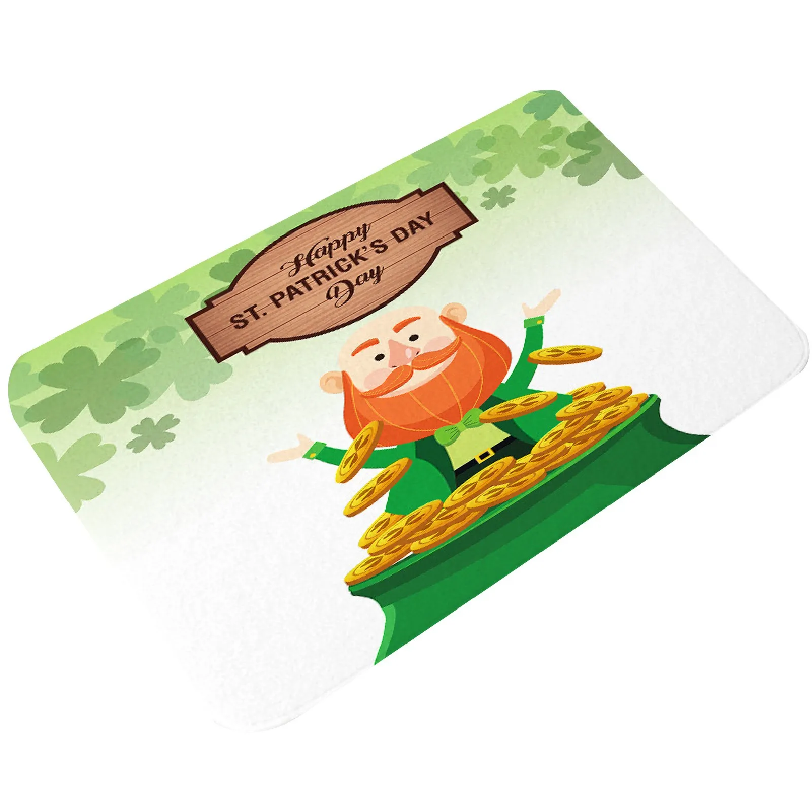 

St. Patrick's Day Welcome Doormats Home Carpets Decor Carpet Living Room Carpet St. Patrick’s Day Green Irish Decorations