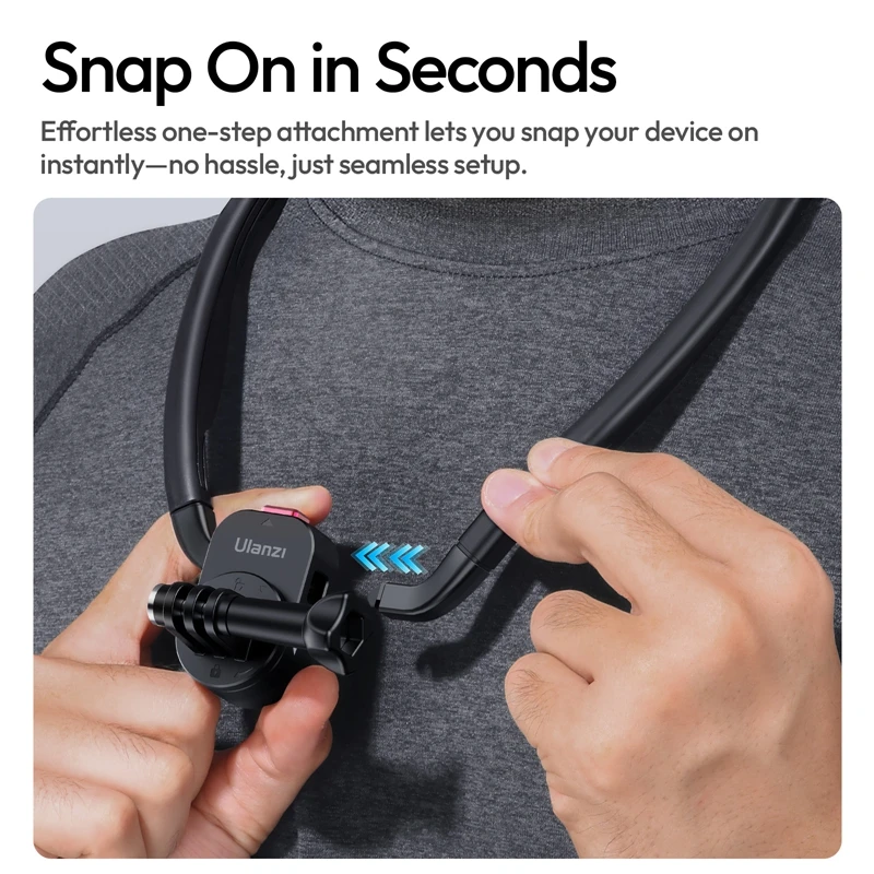 Ulanzi MG14 Magnetic Neck Mount for Phones Action Cameras for Fishing Family Time Pet Vlogging Cooking Mini Extendable Tripod