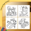 COZY ANIMALS Bold-easy Patterns Coloring Book for Adults Cute Drawing Book Perfect Gift for Party and Birthday 4