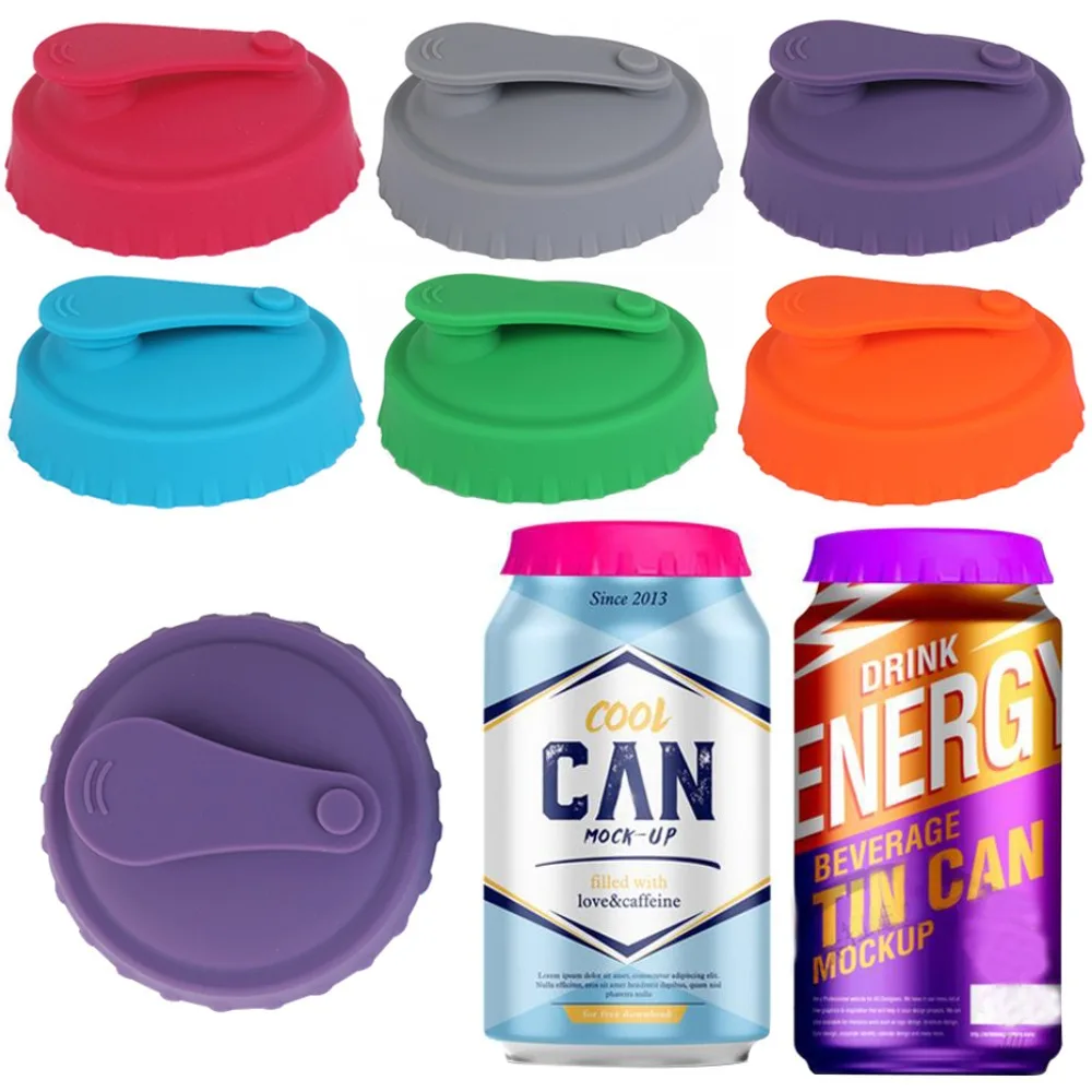 Set 9 Tappi Per Lattine Colorati – Riutilizzabili In Plastica, Antigoccia Per Cola, Birra E Soda, Giallo Blu Rosso